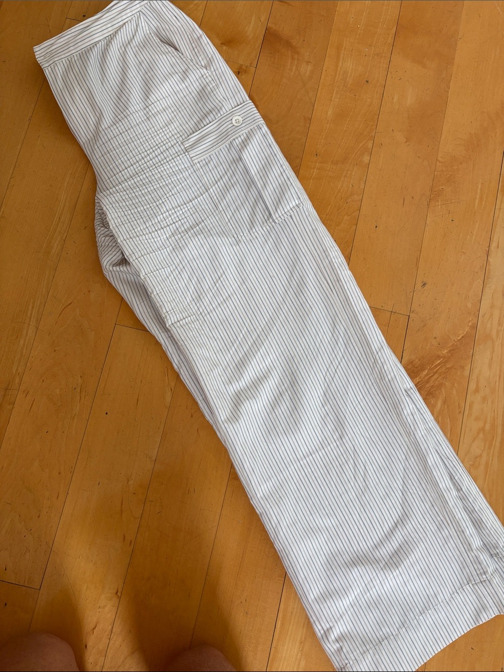 Frame Wide Leg Ivory Pleated Pants